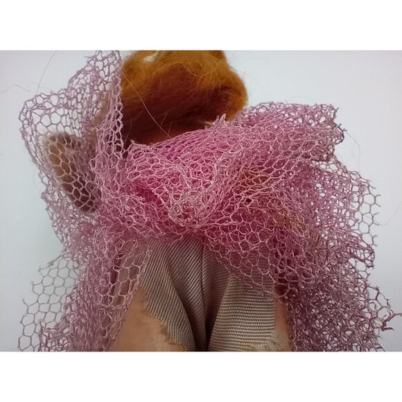 Vintage 1950s Ballerina Doll Sleepy Eyes Pink Tulle Skirt 6.5 In Fashion Toy - Picture 15 of 15